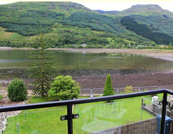 self-catering apartment overlooking Loch Long, to let